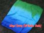 green-turquoise-blue silk fabric by yard