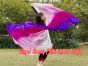 white-light pink-pink-purple 5 Mommes 2.7m*1.4m (3 yds x 55") belly dance silk veil 