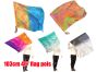 Slightly defected 103 cm (40") silk flag poi , in assorted colors