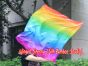 spinning silk flag poi 103cm (40") for Worship & Praise, long side Rainbow+