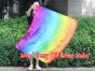 spinning silk flag poi 103cm (40") for Worship & Praise, long side Rainbow+