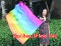 spinning silk flag poi 103cm (40") for Worship & Praise, long side Rainbow+