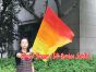 spinning silk flag poi 103cm (40") for Worship & Praise, long side Fire