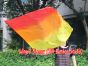 spinning silk flag poi 103cm (40") for Worship & Praise, long side Fire