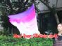 spinning silk flag poi 103cm (40") for Worship & Praise, long side Prosperity