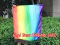 spinning silk flag poi 103cm (40") for Worship & Praise, long side Rainbow