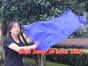 spinning silk flag poi 103cm (40") for Worship & Praise, blue