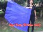 spinning silk flag poi 103cm (40") for Worship & Praise, blue