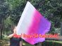 spinning silk flag poi 103cm (40") for Worship & Praise, white-pink-purple