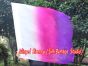 spinning silk flag poi 103cm (40") for Worship & Praise, white-pink-purple