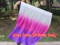 spinning silk flag poi 103cm (40") for Worship & Praise, white-pink-purple