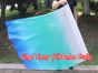 spinning silk flag poi 103cm (40") for Worship & Praise, white-aqua-turquoise-blue