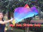 spinning silk flag poi 103cm (40") for Worship & Praise, Rainbow