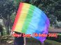 spinning silk flag poi 103cm (40") for Worship & Praise, Rainbow