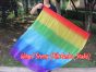 spinning silk flag poi 103cm (40") for Worship & Praise, Rainbow