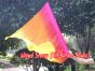 spinning silk flag poi 103cm (40") for Worship & Praise, pink-orange-yellow