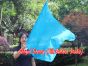 spinning silk flag poi 103cm (40") for Worship & Praise, turquoise