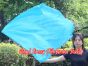 spinning silk flag poi 103cm (40") for Worship & Praise, turquoise