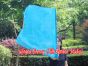 spinning silk flag poi 103cm (40") for Worship & Praise, turquoise