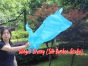 spinning silk flag poi 103cm (40") for Worship & Praise, turquoise