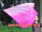 spinning silk flag poi 129cm (51") for Worship & Praise, long side pink fading