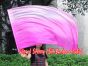 spinning silk flag poi 129cm (51") for Worship & Praise, long side pink fading