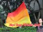 spinning silk flag poi 129cm (51") for Worship & Praise, long side Fire