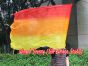 spinning silk flag poi 129cm (51") for Worship & Praise, long side Fire