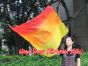 spinning silk flag poi 129cm (51") for Worship & Praise, long side Fire