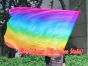 spinning silk flag poi 129cm (51") for Worship & Praise, long side Rainbow+