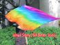 spinning silk flag poi 129cm (51") for Worship & Praise, long side Rainbow+