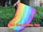 spinning silk flag poi 129cm (51") for Worship & Praise, long side Rainbow+