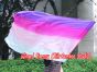 spinning silk flag poi 129cm (51") for Worship & Praise, long side white-pink-purple