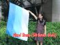 spinning silk flag poi 129cm (51") for Worship & Praise, long side Royalty