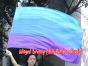 spinning silk flag poi 129cm (51") for Worship & Praise, long side Mystery