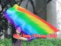 spinning silk flag poi 129cm (51") for Worship & Praise, long side Rainbow