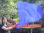 spinning silk flag poi 129cm (51") for Worship & Praise, blue