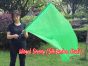 spinning silk flag poi 129cm (51") for Worship & Praise, green