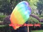 spinning silk flag poi 129cm (51") for Worship & Praise, Rainbow