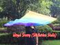 spinning silk flag poi 129cm (51") for Worship & Praise, Rainbow