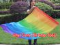 spinning silk flag poi 129cm (51") for Worship & Praise, Rainbow