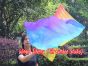 spinning silk flag poi 129cm (51") for Worship & Praise, Rainbow