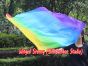 spinning silk flag poi 129cm (51") for Worship & Praise, Rainbow