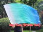 spinning silk flag poi 129cm (51") for Worship & Praise, white-aqua-turquoise-blue