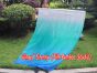 spinning silk flag poi 129cm (51") for Worship & Praise, white-aqua-turquoise-blue