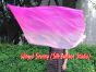 Spinning silk flag poi 174cm (68") for Worship & Praise, long side pink fading