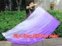 Spinning silk flag poi 174cm (68") for Worship & Praise, long side purple fading