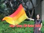 Spinning silk flag poi 174cm (68") for Worship & Praise, long side Fire