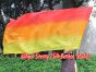 Spinning silk flag poi 174cm (68") for Worship & Praise, long side Fire