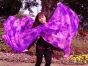 1 piece purple+pink tie-dye 5 Mommes belly dance silk veil 